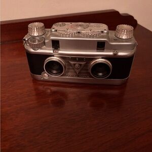Stereo Vivid Black and Silver Camera